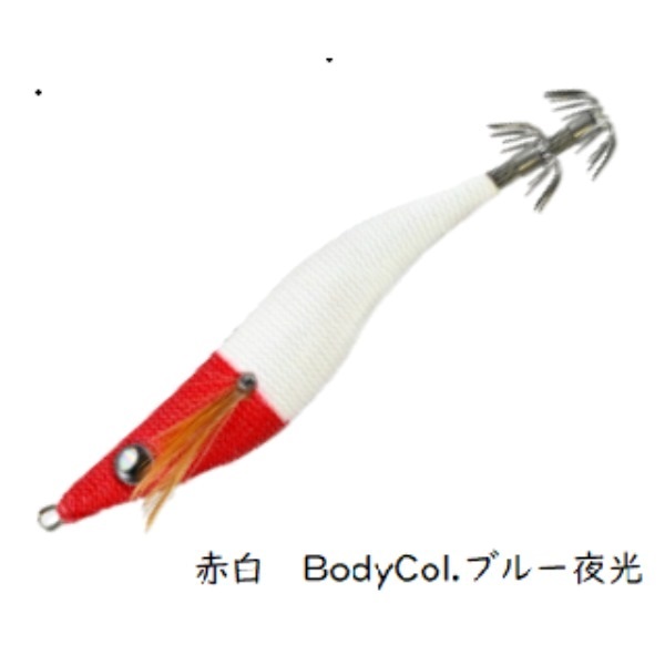 イカメタルエギ15号(赤白BL夜光)
